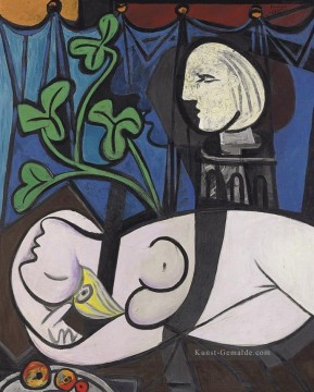 Nacktgrüner und Bust 1932 Abstract Ölgemälde